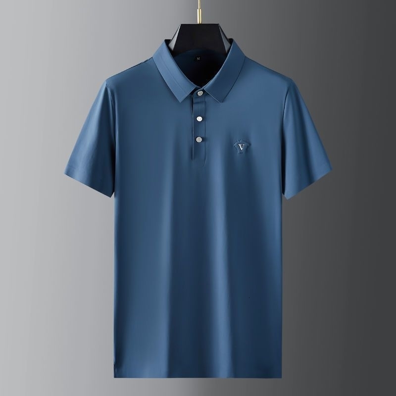 Mens Tracksuits T Shirt Pants Summer Business Short Sleeve Suit Comfortable Lapel Fast Drying Fashion Casual Twopiece Men Sweatsuits 230524