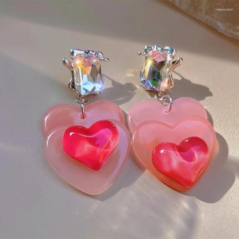 Dangle Earrings Korea Fashion Pink Acrylic Heart Ladies Sweet Romantic Valentine's Day Daily Gift Pendant Earring Party Cute Jewelry
Dangle Earrings Korea Fashion Pink Acrylic Heart Ladies Sweet Romantic Valentine's Day Daily Gift Pendant Earring Party Cute Jewelry