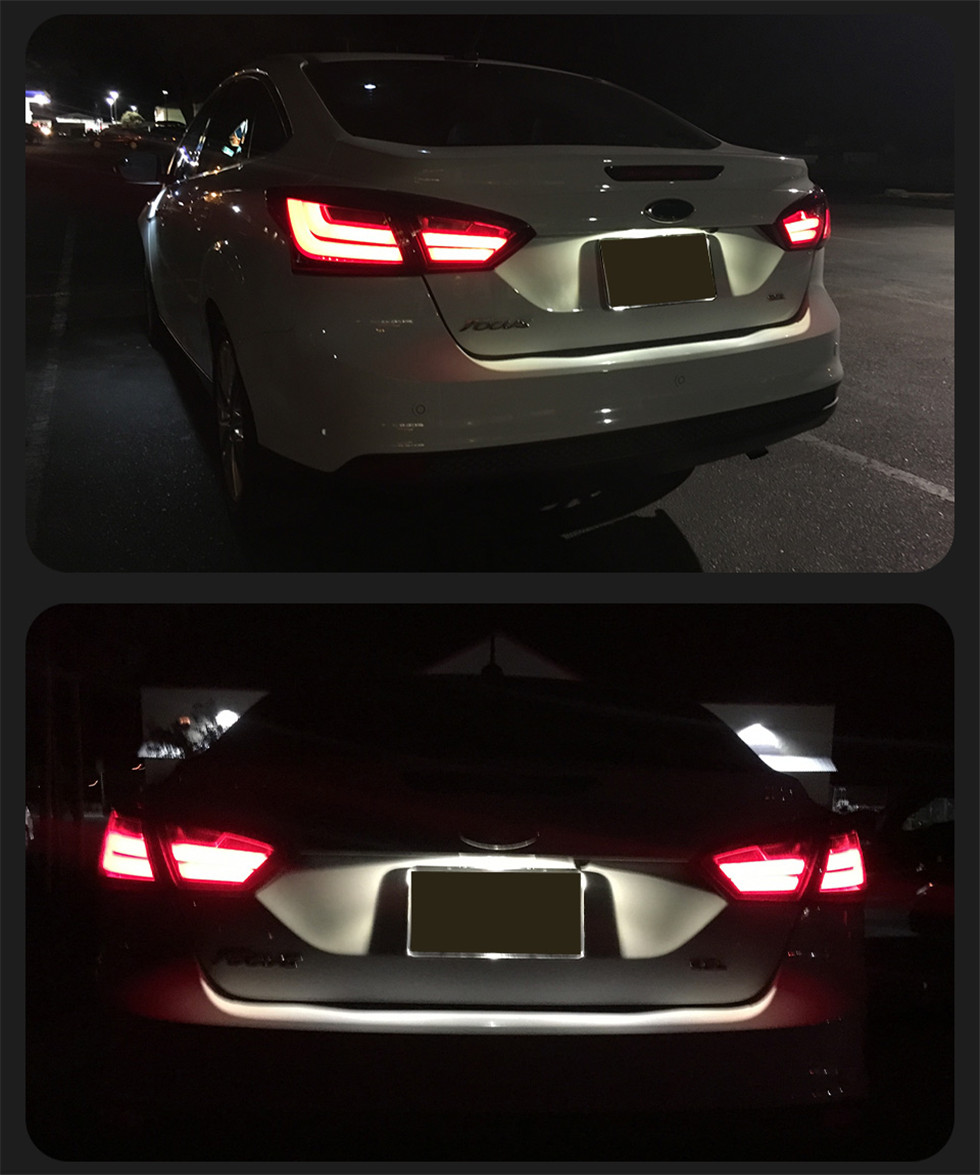 2 Colors Tail Lights For Ford Focus sedan LED Taillight 2012-2014 Turn Signal Fog Reverse Running Light Auto Rear Lamp