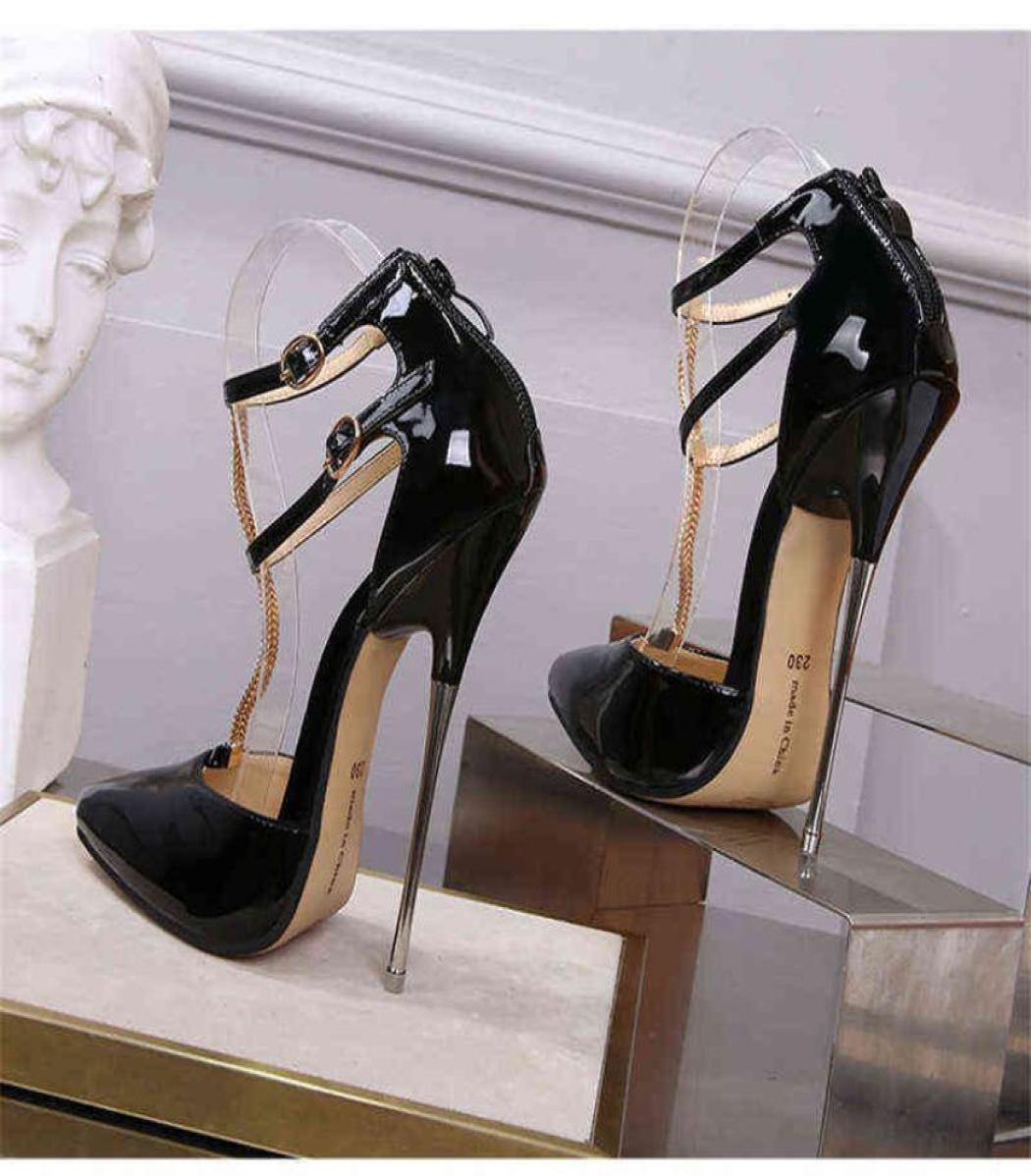 Crossdresser shoes zapatos mujer 16cm thin heels Sandals women wedding Pumps Bridal Buckle Patent Leather Stiletto Drop A4631345, Red
Crossdresser shoes zapatos mujer 16cm thin heels Sandals women wedding Pumps Bridal Buckle Patent Leather Stiletto Drop A4631345, Red