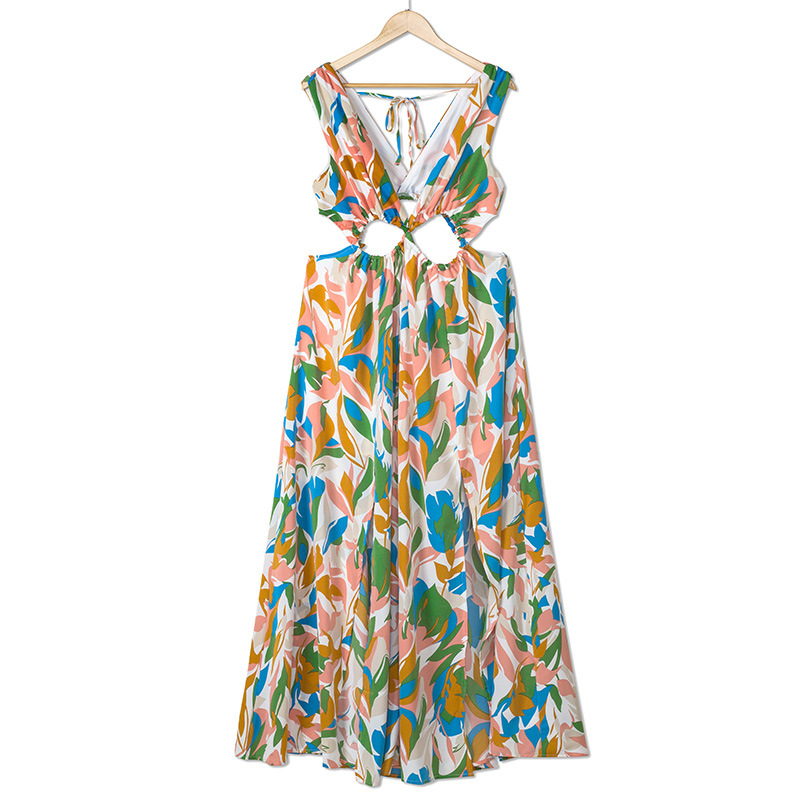 Basic & Casual Dresses summer sleeveless halter lace-up dress bohemian high waist split dress, 01
Basic & Casual Dresses summer sleeveless halter lace-up dress bohemian high waist split dress, 01