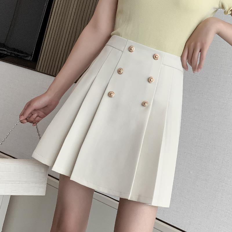 Skirts Women' Preppy Style Mini Skirt Solid High Waist Buttons Women Pleated A-Line Spring Summer 2023, Black
Skirts Women' Preppy Style Mini Skirt Solid High Waist Buttons Women Pleated A-Line Spring Summer 2023, Black