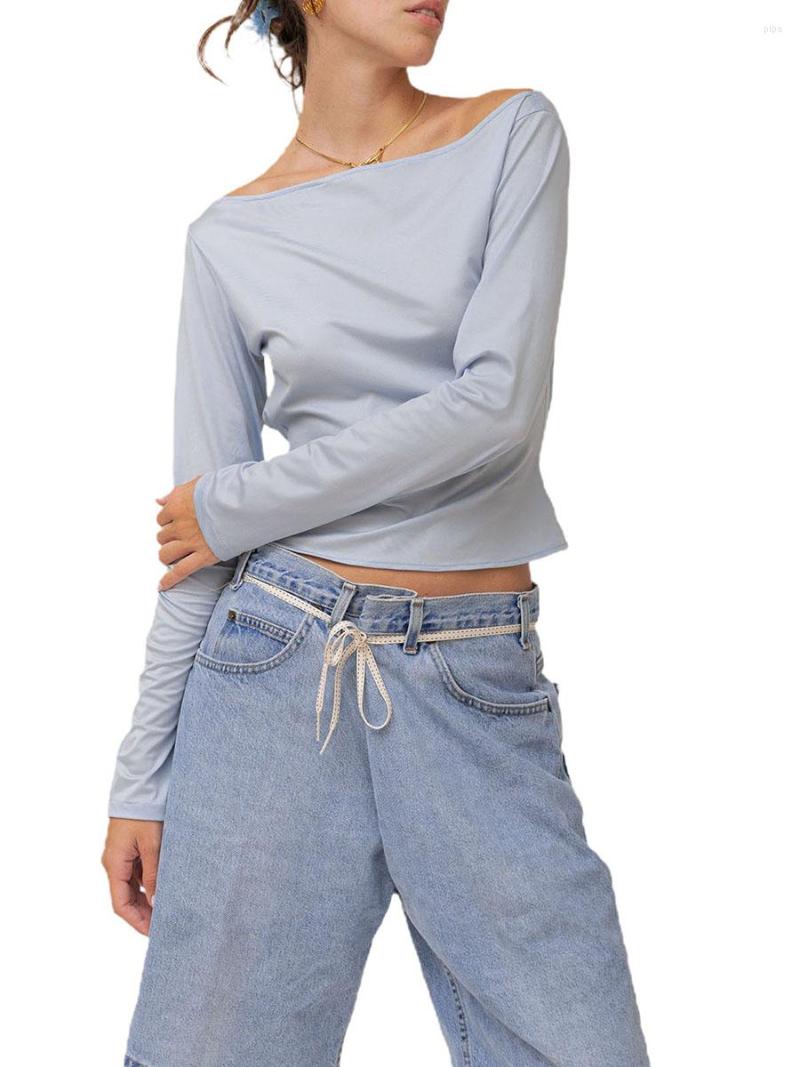 Women' Polos Women' Summer Slim Fitted Crop Tops Blue Long Sleeve Backless Short Simple Solid T-shirt Going Out
Women' Polos Women' Summer Slim Fitted Crop Tops Blue Long Sleeve Backless Short Simple Solid T-shirt Going Out