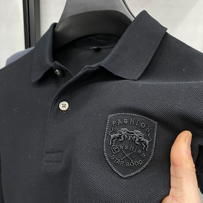Mens Polos High Quality Mens Embroidered Polo Shirt Spring/Summer High End Business Casual Sports Polo Neck Short Sleeve T-shirt 230524