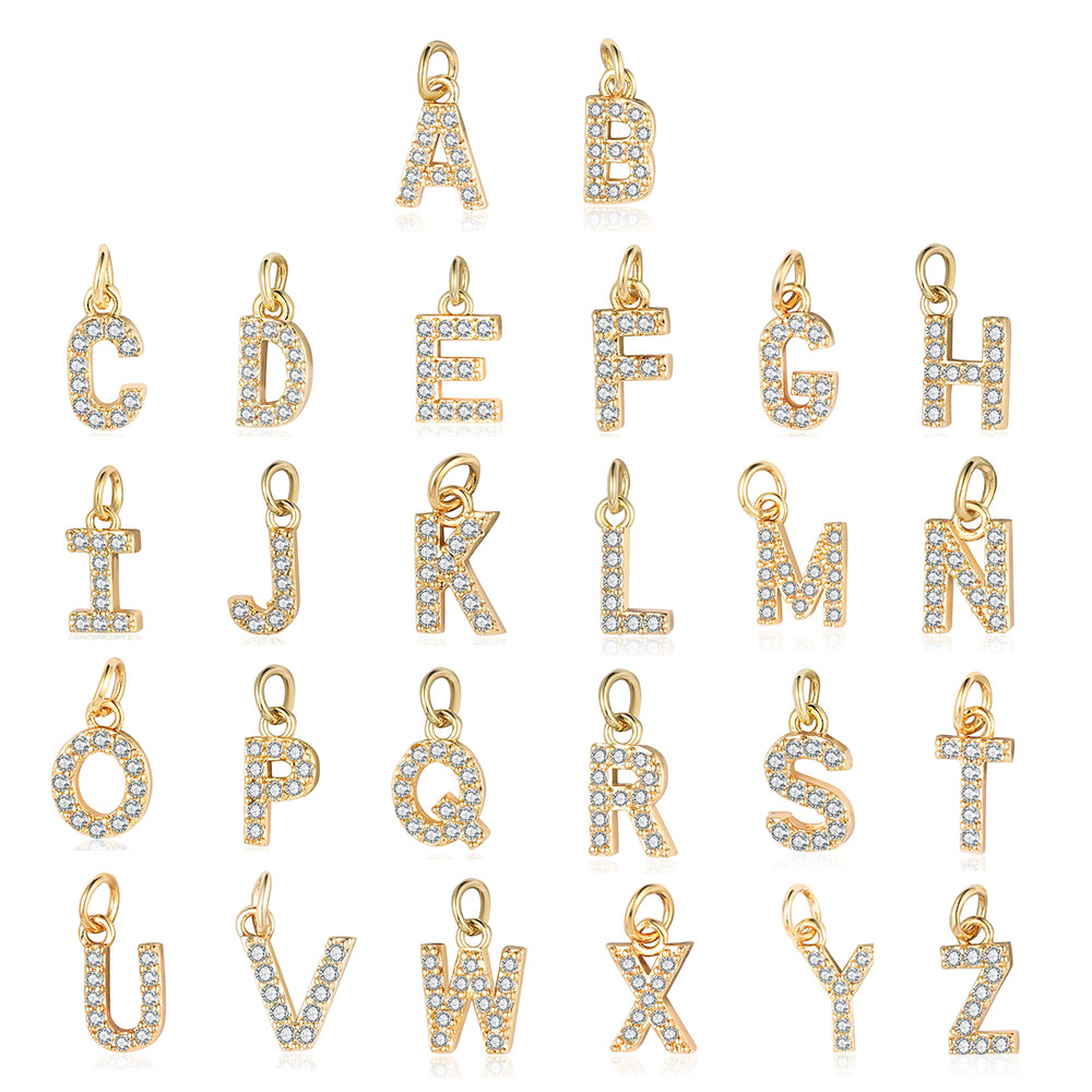 3pcs/Lot Alphabet Copper Zircon Charm Wholesale Initial Letter DIY Jewelry Pendant For Bracelet Necklace Earring Making
3pcs/Lot Alphabet Copper Zircon Charm Wholesale Initial Letter DIY Jewelry Pendant For Bracelet Necklace Earring Making