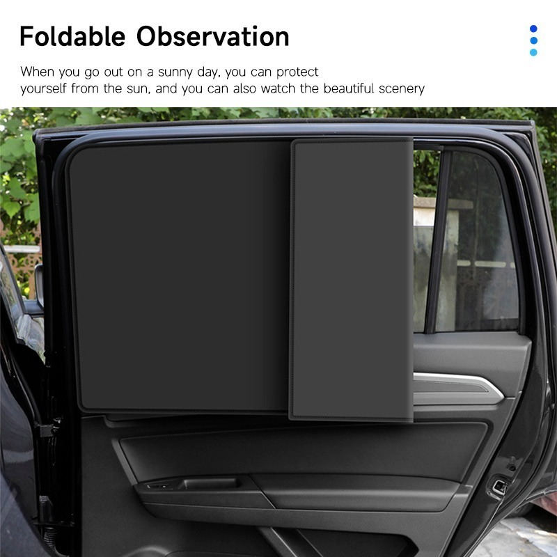 2025 new 2025 new Upgrade Magnetic Sun Shade Cover Side Window Sunshade UV Protection Black Curtain Mesh Full Blackout Film Car Accessories