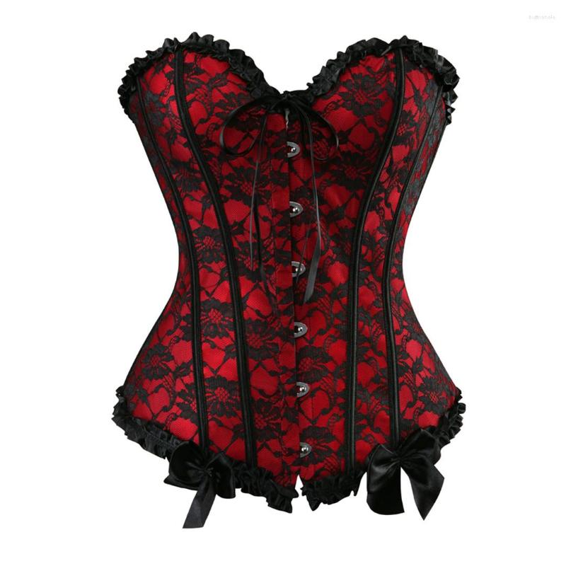 Bustiers & Corsets Women Sexy Floral Trim Lace Up Boned Overbust Corset Waist Cincher Vintage Bustier Black Red Blue Plus Size 6XL
Bustiers & Corsets Women Sexy Floral Trim Lace Up Boned Overbust Corset Waist Cincher Vintage Bustier Black Red Blue Plus Size 6XL