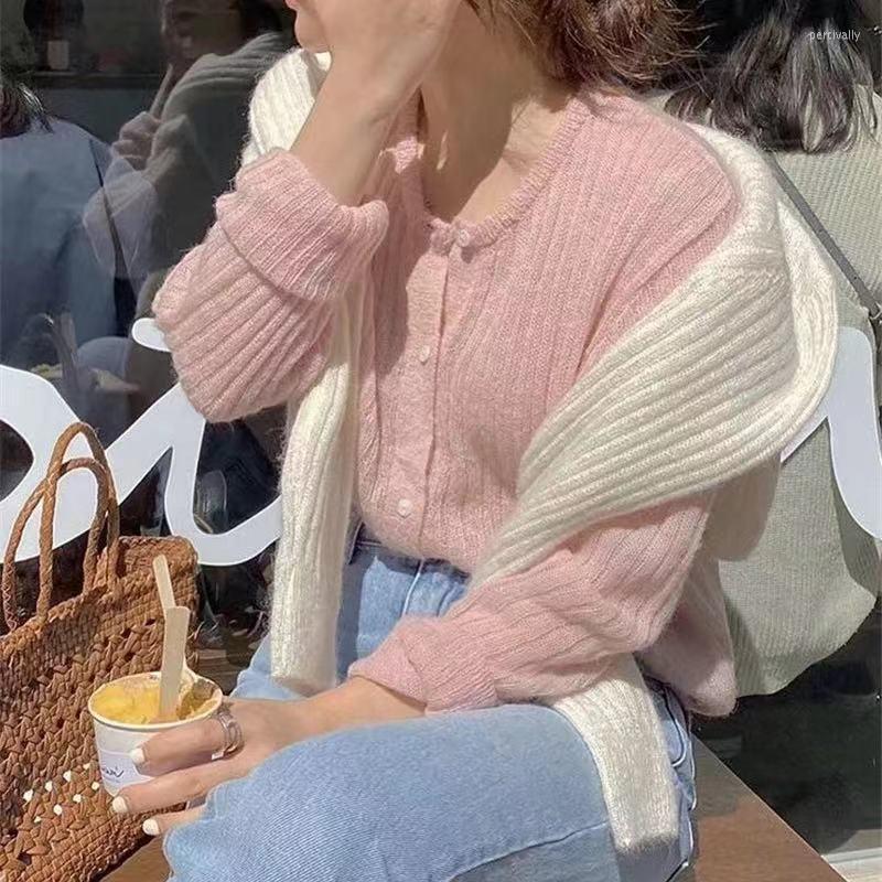 Women's Knits JSXDHK Chic Spring Pink Soft Mohair Knitted Sweater Cardigans Fashion Women O Neck Single Breasted Thin Female Cardigan Coat, Sky blue
Women's Knits JSXDHK Chic Spring Pink Soft Mohair Knitted Sweater Cardigans Fashion Women O Neck Single Breasted Thin Female Cardigan Coat, Sky blue