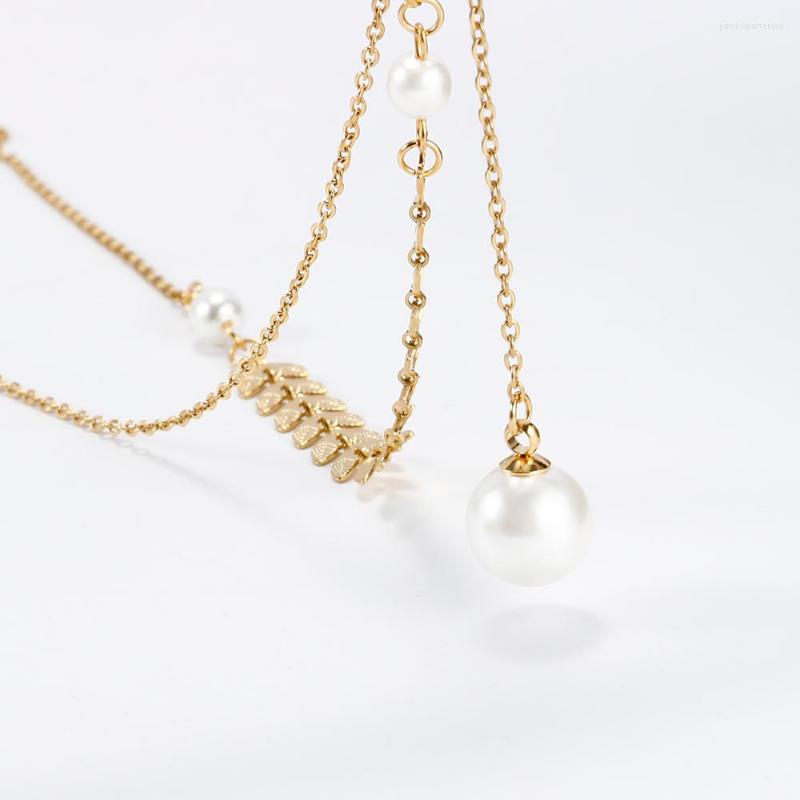 Pendant Necklaces Luxury Stainless Steel Crystal Pearl Gothic Necklace For Women Wheat Ear Anime Gifts The Year Fashion Jewelry 
Pendant Necklaces Luxury Stainless Steel Crystal Pearl Gothic Necklace For Women Wheat Ear Anime Gifts The Year Fashion Jewelry