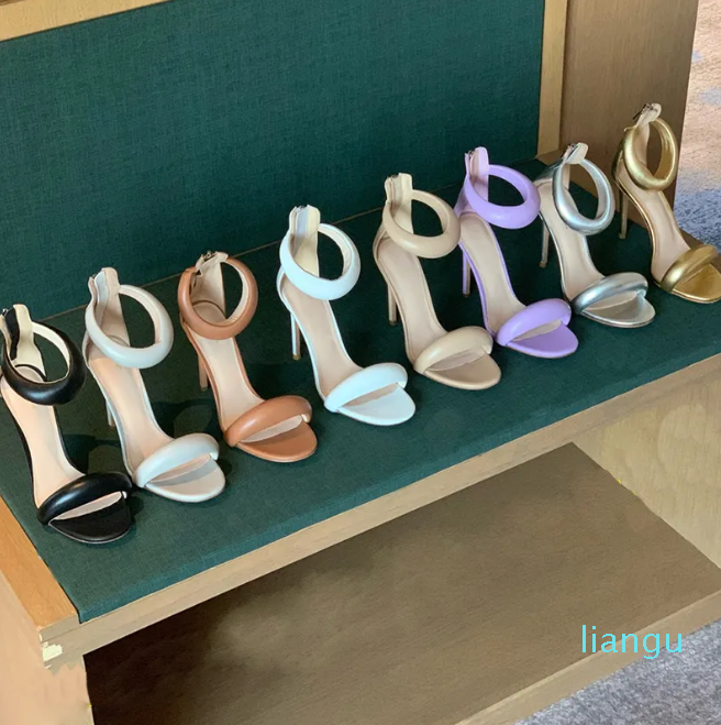 Gold Rome Sandals womens shoe Genuine Leather narrow band 10CM high Heeled shoes designer cover heel Sandal 35-41 with box, Light gray
Gold Rome Sandals womens shoe Genuine Leather narrow band 10CM high Heeled shoes designer cover heel Sandal 35-41 with box, Light gray