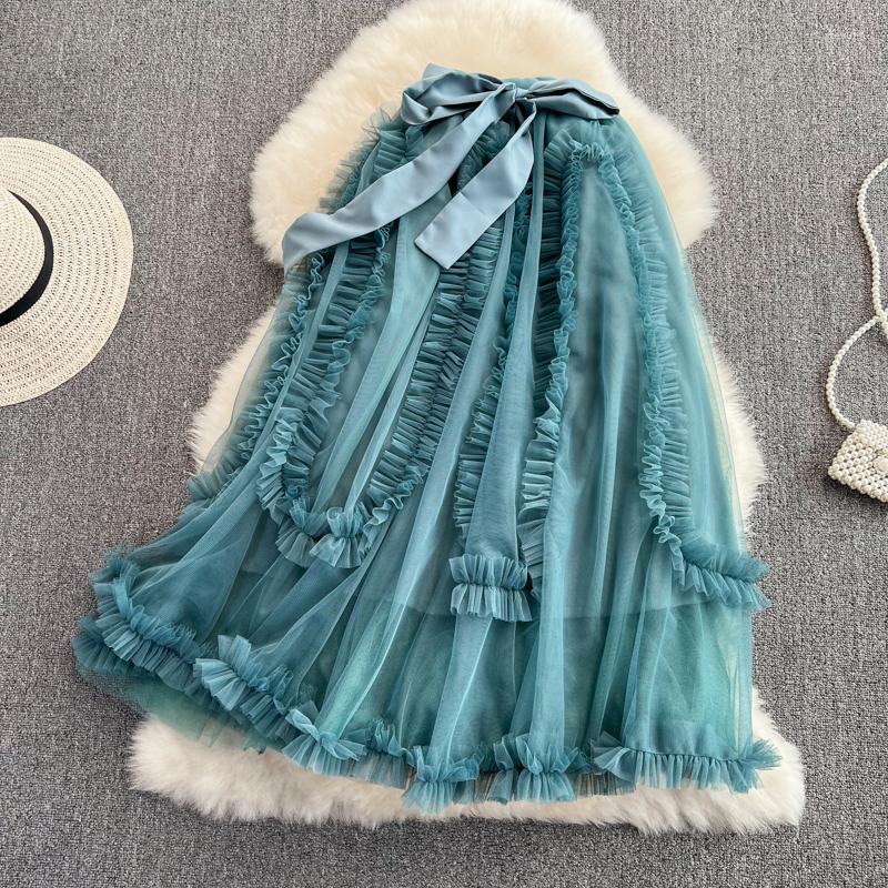 Skirts Womern Version Of The High-waisted Thin Cake Skirt A-line Wild Mid-length Over Knee Large Swing Mesh Female D0585, Black
Skirts Womern Version Of The High-waisted Thin Cake Skirt A-line Wild Mid-length Over Knee Large Swing Mesh Female D0585, Black