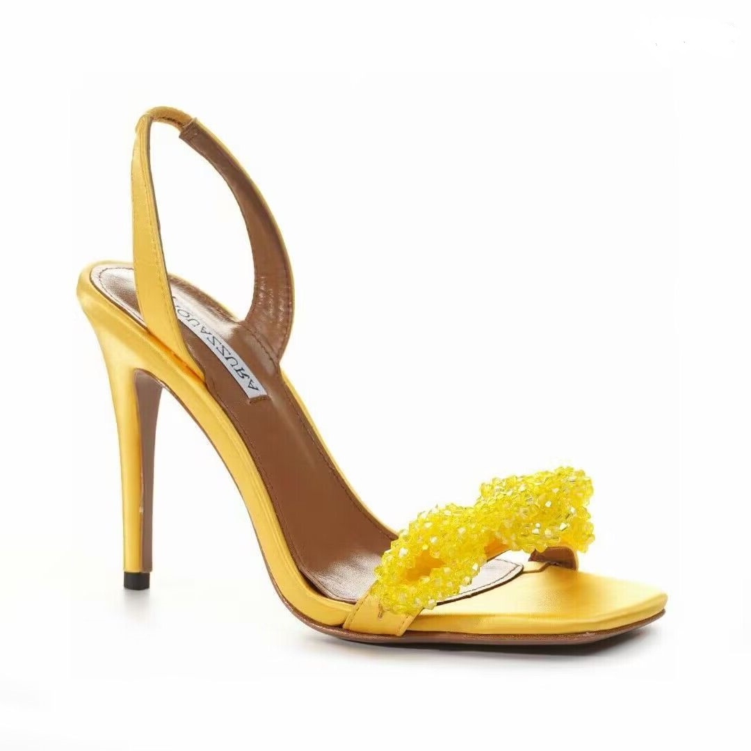Summer Luxury Temptation AquazzurSa Chain Love Slingback Sandals Shoes For Women White Black Yellow Peep Toe Sexy Sling-back High Heels Bridal Wedding Party35-43
Summer Luxury Temptation AquazzurSa Chain Love Slingback Sandals Shoes For Women White Black Yellow Peep Toe Sexy Sling-back High Heels Bridal Wedding Party35-43