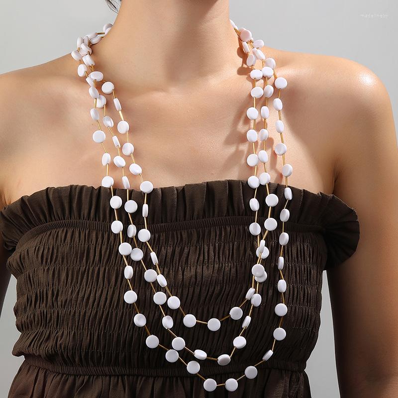 Chains GuanLong 2023 Trendy Bohemian Beaded Chain Necklaces For Women Resin Layered Necklace Vintage Long Multilayer Fashion Jewelry
Chains GuanLong 2023 Trendy Bohemian Beaded Chain Necklaces For Women Resin Layered Necklace Vintage Long Multilayer Fashion Jewelry