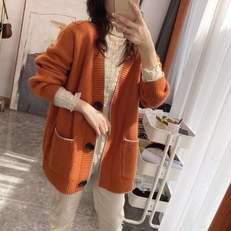 Women's Knits Female Coat Tops Knitted Long Sleeve V-Neck Loose Casual Cardigan Sweater Ladies Single Breasted Cardigans Mujer G450, Kaqise
Women's Knits Female Coat Tops Knitted Long Sleeve V-Neck Loose Casual Cardigan Sweater Ladies Single Breasted Cardigans Mujer G450, Kaqise