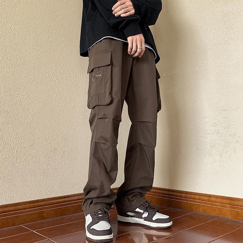 Men' Pants Men' Trousers High Street Trendy Work Spring And Autumn Section Loose Straight Function Punching, Black
Men' Pants Men' Trousers High Street Trendy Work Spring And Autumn Section Loose Straight Function Punching, Black