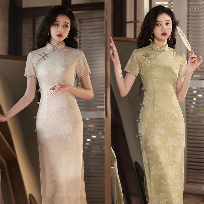 Ethnic Clothing Sexy Print Flower Women Qipao Slim Satin Cheongsam Vintage Button Mandarin Collar Chinese Dress Oversize 3XL Vestidos
Ethnic Clothing Sexy Print Flower Women Qipao Slim Satin Cheongsam Vintage Button Mandarin Collar Chinese Dress Oversize 3XL Vestidos