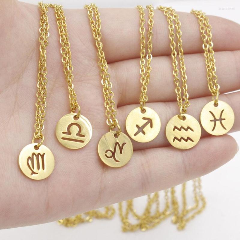 Chains 12 Constellation Necklace Stainless Steel Gold Titanium Pendant European And American Jewelry
Chains 12 Constellation Necklace Stainless Steel Gold Titanium Pendant European And American Jewelry