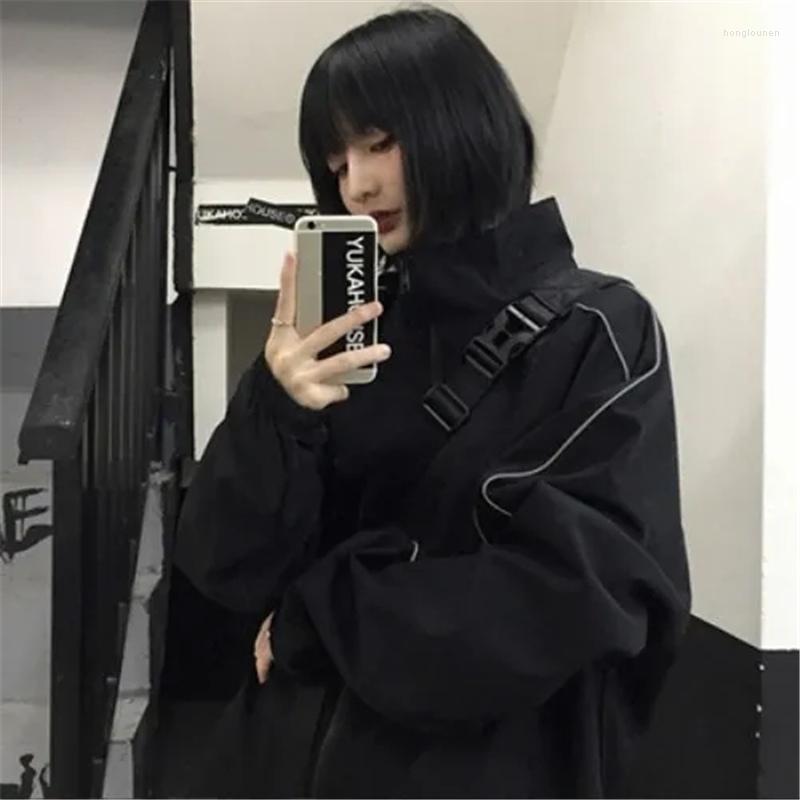 Women' Jackets Reflective Jacket Women' Autumn Casual Full With Black Loose Korean Clothing Classic Retro Outerwear Fashion Style
Women' Jackets Reflective Jacket Women' Autumn Casual Full With Black Loose Korean Clothing Classic Retro Outerwear Fashion Style