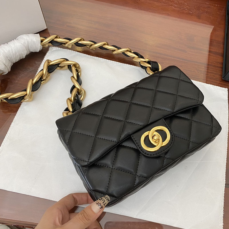 Designer Bag Hot With Bold Gold Chain Bags Black Classic Handbag 22s Flap Women's CrossBody Purses Official Imported Genuine Leather From France Wallet Size 21x14cm, Black 20x12cm
Designer Bag Hot With Bold Gold Chain Bags Black Classic Handbag 22s Flap Women's CrossBody Purses Official Imported Genuine Leather From France Wallet Size 21x14cm, Black 20x12cm