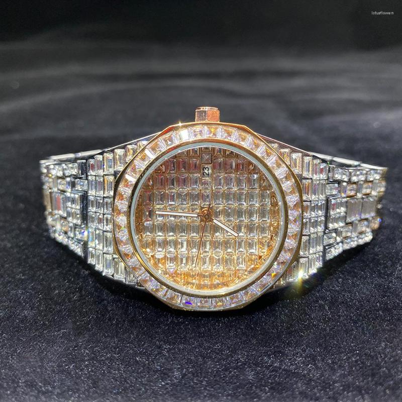 Wristwatches Luxury Square Full Diamond Luminous Quartz Mens Watches Calendar Business Stainless Steel Men's Watch Gift, Gold
Wristwatches Luxury Square Full Diamond Luminous Quartz Mens Watches Calendar Business Stainless Steel Men's Watch Gift, Gold