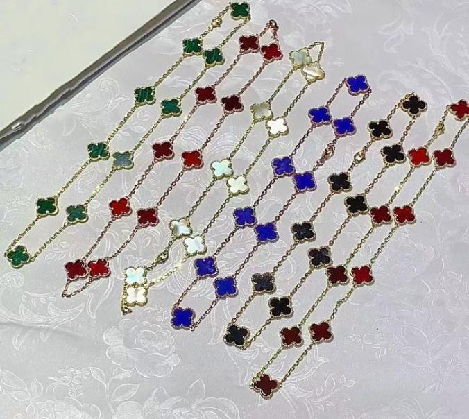 18K4 Shamrock Jewelry Designer Womens Necklace Deluxe Four leaf Grass Classic European and American Medium length Sweater Chain Gi7586639
18K4 Shamrock Jewelry Designer Womens Necklace Deluxe Four leaf Grass Classic European and American Medium length Sweater Chain Gi7586639