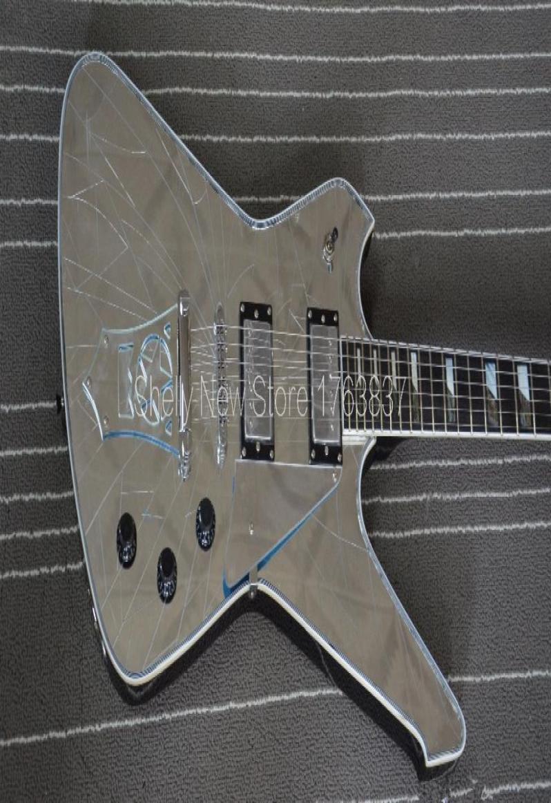 Custom Crack Mirror Top Iceman Paul Stanley Signature Electric Guitar Star Shape Tailpiece Abalone White Pearl Block Fingerboard4891332
Custom Crack Mirror Top Iceman Paul Stanley Signature Electric Guitar Star Shape Tailpiece Abalone White Pearl Block Fingerboard4891332