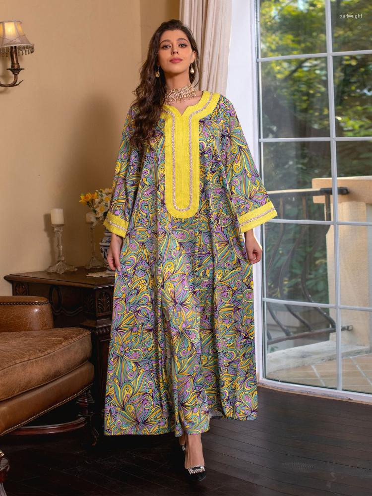 Ethnic Clothing Eid Muslim Women Abaya Ramadan Morocco Party Dress Abayas Elegant Print Prayer Long Sleeve Robe Musulman Maxi Vestidos
Ethnic Clothing Eid Muslim Women Abaya Ramadan Morocco Party Dress Abayas Elegant Print Prayer Long Sleeve Robe Musulman Maxi Vestidos