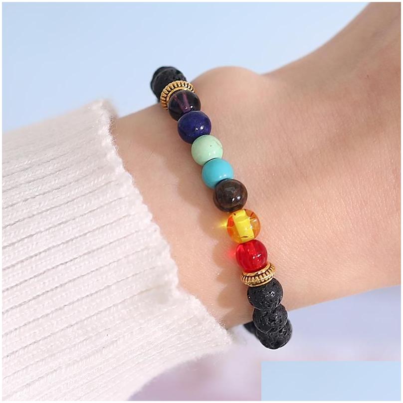 Beaded 6Mm Men Women Black Natural Lava Stone Bead Bracelet Essential Oil Diffuser Healing 7 Chakras Adjustable Stretch Yoga Jewelry Dhkyx
Beaded 6Mm Men Women Black Natural Lava Stone Bead Bracelet Essential Oil Diffuser Healing 7 Chakras Adjustable Stretch Yoga Jewelry Dhkyx