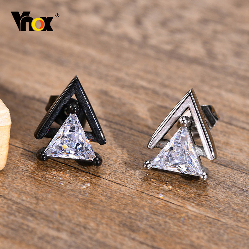 Vnox Punk Stud Earrings for Men, Triangle AAA CZ Stone Earrings, Geometric Stainless Steel Cool Rock Boy Ear Jewelry
Vnox Punk Stud Earrings for Men, Triangle AAA CZ Stone Earrings, Geometric Stainless Steel Cool Rock Boy Ear Jewelry