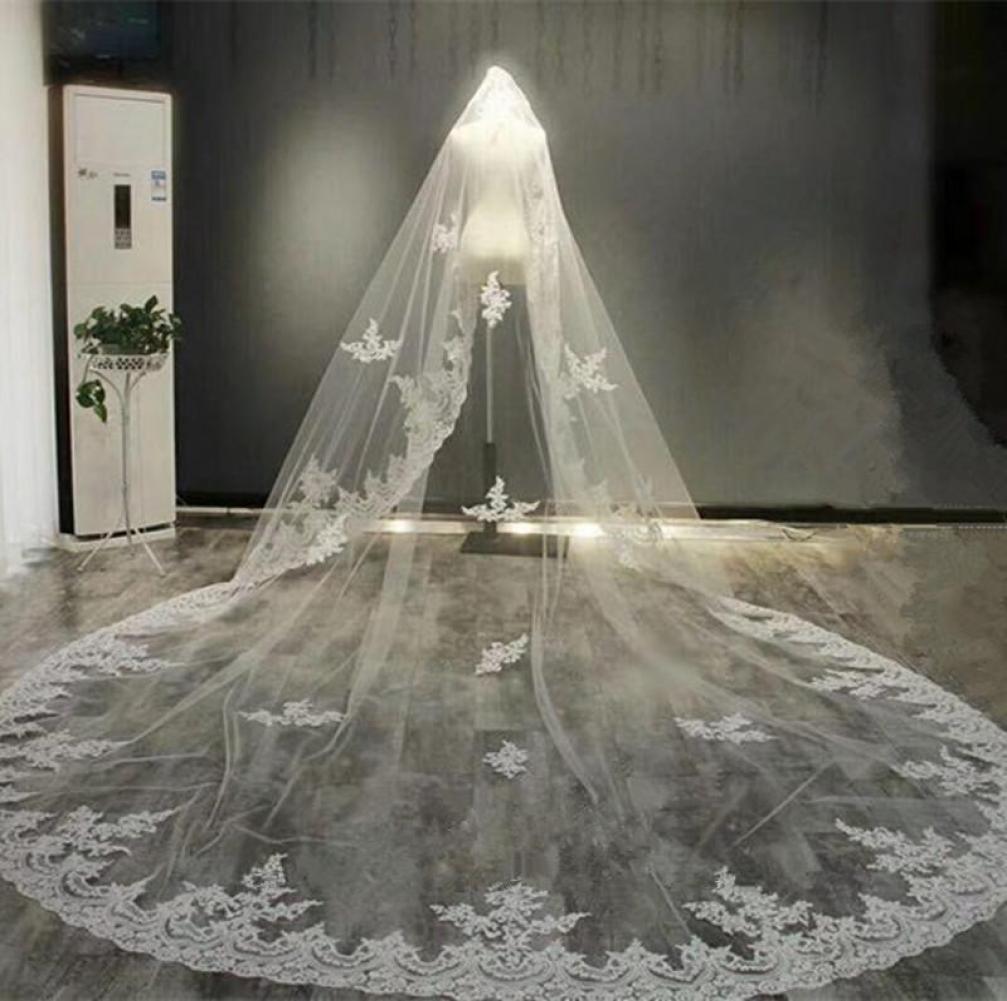 Bridal Veils Real Pos Long Lace Wedding Veil 4 Meters White Ivory With Comb 1T Bride Accessories Vail Velos De Novia2907693
Bridal Veils Real Pos Long Lace Wedding Veil 4 Meters White Ivory With Comb 1T Bride Accessories Vail Velos De Novia2907693
