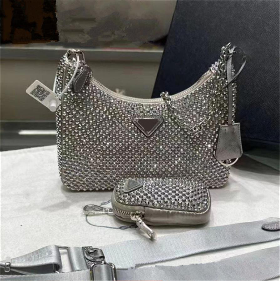 New Women Designers 2pcsset armpit Diamonds Bag Crossbody Luxurys Leather Shoulder Bags Diamond Totes Handbags Underarm Purses4744650, Pink
New Women Designers 2pcsset armpit Diamonds Bag Crossbody Luxurys Leather Shoulder Bags Diamond Totes Handbags Underarm Purses4744650, Pink