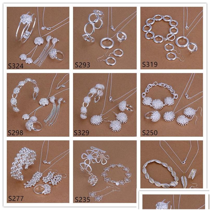Bracelet Earrings Necklace 5 Sets Mixed Style Womens Sterling Sier Plate Fashion 925 Bracelet Earring Ring Jewelry Set Gts39 Drop Dht40, Randomly sended colors
Bracelet Earrings Necklace 5 Sets Mixed Style Womens Sterling Sier Plate Fashion 925 Bracelet Earring Ring Jewelry Set Gts39 Drop Dht40, Randomly sended colors