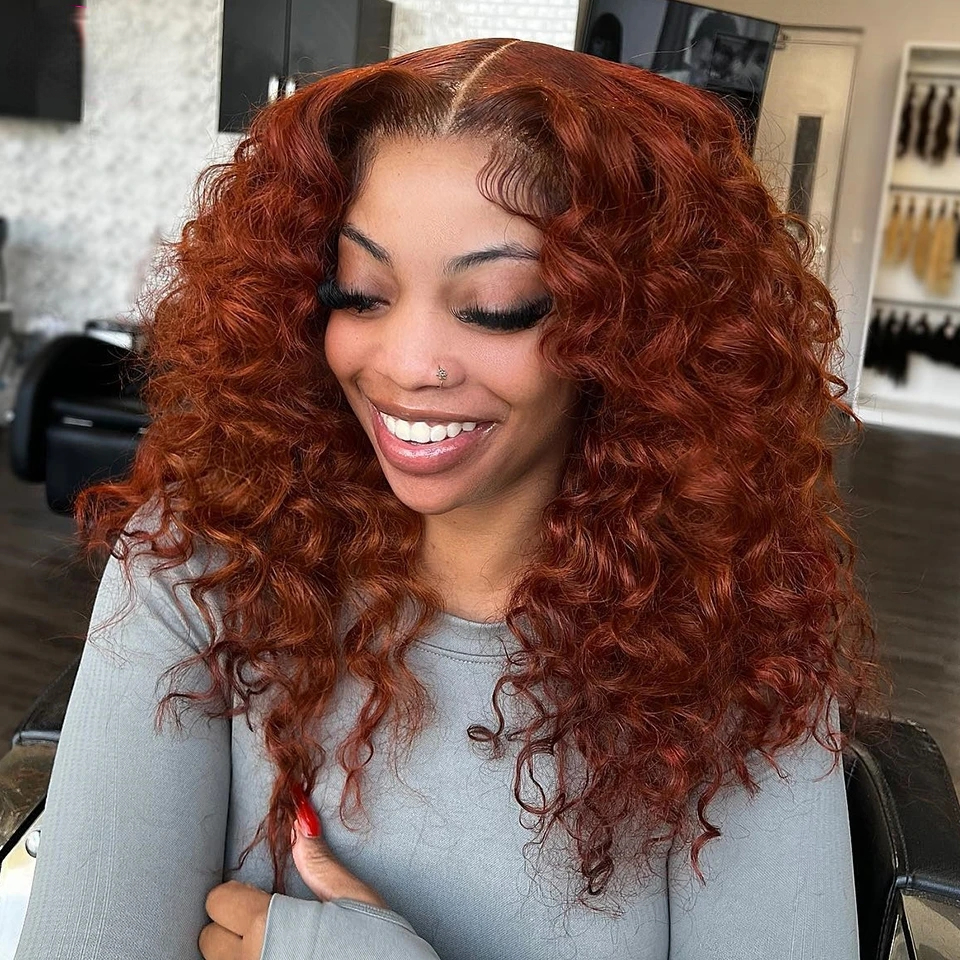 Brazilian Hair Ginger Orange Loose Deep Wave Lace Frontal Wig for Women Loose Wave Curly HD Lace Synthetic Wig Cosplay Drag Queen, Ombre color
Brazilian Hair Ginger Orange Loose Deep Wave Lace Frontal Wig for Women Loose Wave Curly HD Lace Synthetic Wig Cosplay Drag Queen, Ombre color