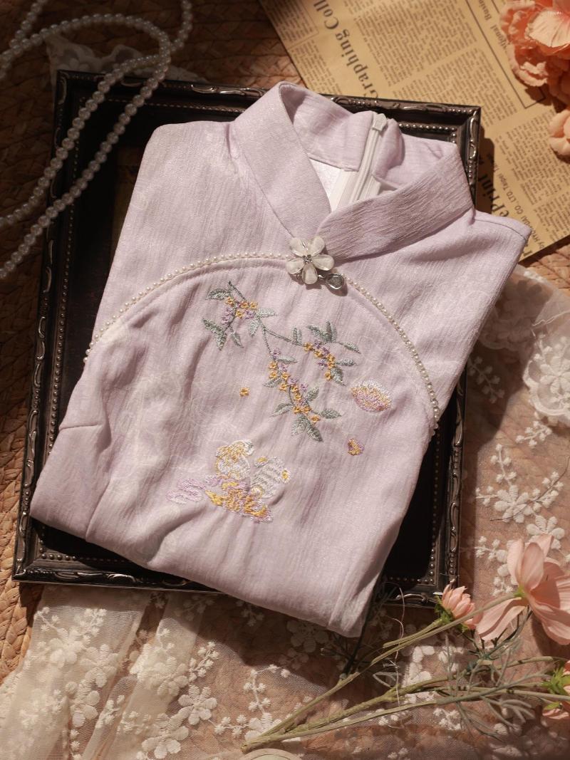 Ethnic Clothing Vintage Traditional Women Embroidery Cheongsam Improved Fashion Daily Casual Summer Dress Light Purple S To XXL S2045
Ethnic Clothing Vintage Traditional Women Embroidery Cheongsam Improved Fashion Daily Casual Summer Dress Light Purple S To XXL S2045
