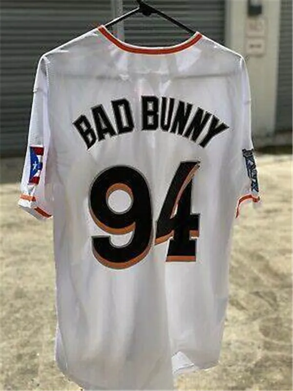Maimi Bad Bunny Baseball Jersey White With Puerto Rico Flag Full Stitched Shirt Size S-3XL Top Quality
Maimi Bad Bunny Baseball Jersey White With Puerto Rico Flag Full Stitched Shirt Size S-3XL Top Quality