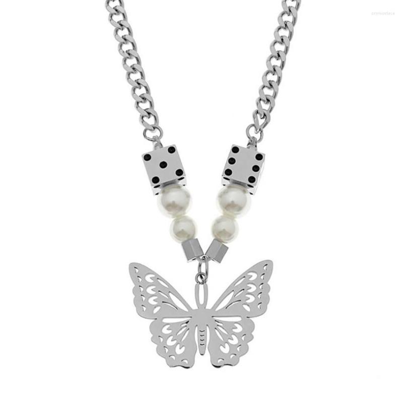 Chains Stainless Steel Hip Hop Minimalist Butterfly Insect Dice Pearl Pendant Necklace Street Dance Jewelry Gift For Him
Chains Stainless Steel Hip Hop Minimalist Butterfly Insect Dice Pearl Pendant Necklace Street Dance Jewelry Gift For Him