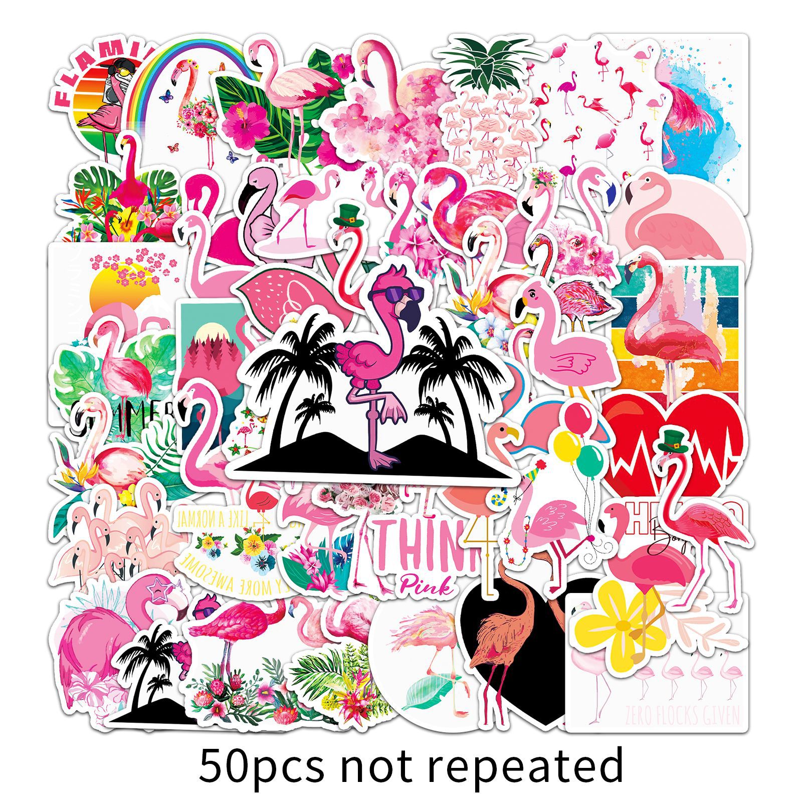 50Pcs Cartoon Flamingo Stickers Pack Waterproof Vinyl Stickers Non-random for Car Bike Luggage Laptop Skateboard Scrapbook Water Bottle Decal, Multi-color
50Pcs Cartoon Flamingo Stickers Pack Waterproof Vinyl Stickers Non-random for Car Bike Luggage Laptop Skateboard Scrapbook Water Bottle Decal, Multi-color