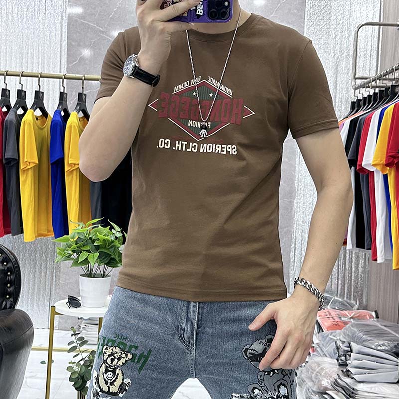 Summer New Men's T-shirt Round Neck Letter Fashion Shirt Cotton Top Trendy Homme Tees Casual Daily Wear High Quality Clothing, As shown
Summer New Men's T-shirt Round Neck Letter Fashion Shirt Cotton Top Trendy Homme Tees Casual Daily Wear High Quality Clothing, As shown