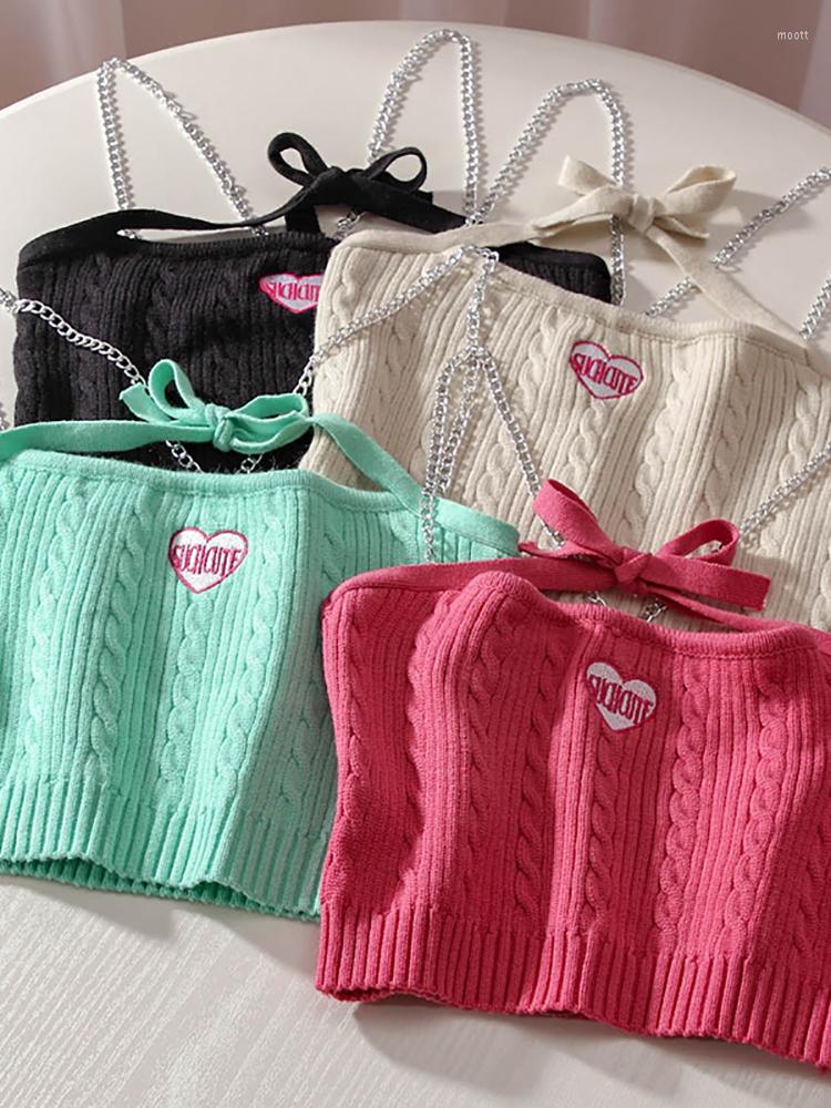 Women's Tanks Heliar Women Metal Chain Bow Knot Crop Tops Summer Knitted Camis Y2K Sexy Tube 2023 Ribbed Casual Clothes, Khaki
Women's Tanks Heliar Women Metal Chain Bow Knot Crop Tops Summer Knitted Camis Y2K Sexy Tube 2023 Ribbed Casual Clothes, Khaki