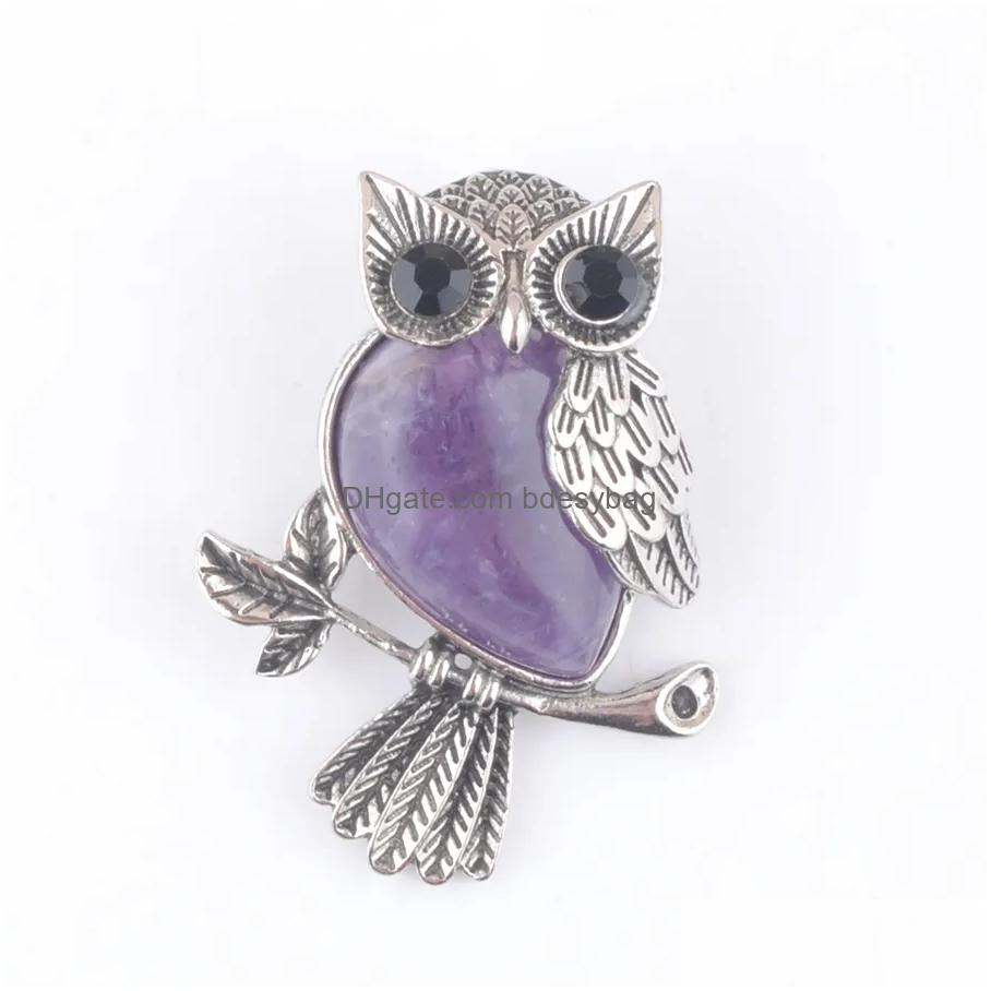 Pendant Necklaces Vintage Copper Plated Owl Cute Natural Stone Amethysts Jades Lapis Opalcrystal For Jewelry Making Necklace Bn494 D Dhvjw
Pendant Necklaces Vintage Copper Plated Owl Cute Natural Stone Amethysts Jades Lapis Opalcrystal For Jewelry Making Necklace Bn494 D Dhvjw