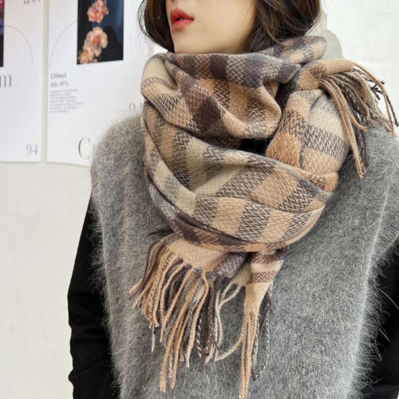Scarves Tassel Imitation Cashmere Thick Thermal Scarf Women Winter Plaid Print Long Warm Shawl Costume Accessories
Scarves Tassel Imitation Cashmere Thick Thermal Scarf Women Winter Plaid Print Long Warm Shawl Costume Accessories