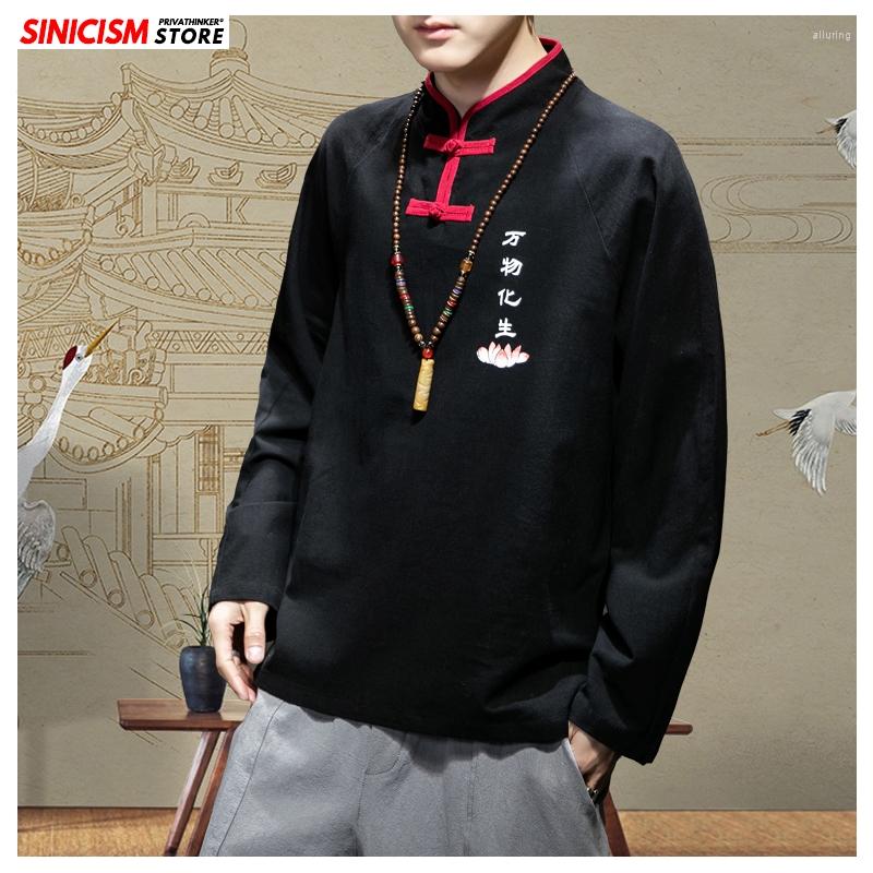 Men's T Shirts Sinicism Store 2023 Men Chinese Style Long Sleeve Shirt Spring Casual Vintage Male Buckle Stand Collar Clothes, Black(asiansize)
Men's T Shirts Sinicism Store 2023 Men Chinese Style Long Sleeve Shirt Spring Casual Vintage Male Buckle Stand Collar Clothes, Black(asiansize)