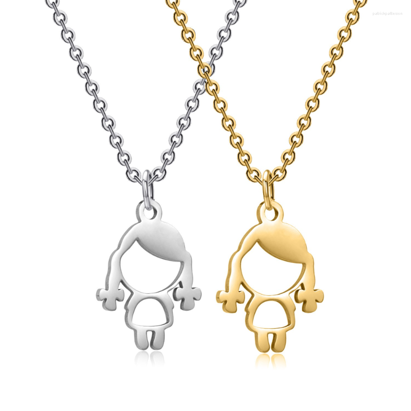Pendant Necklaces Fashion Love Little Girl Stainless Steel Necklace Personality Simple Gothic Creative Chains Jewelry
Pendant Necklaces Fashion Love Little Girl Stainless Steel Necklace Personality Simple Gothic Creative Chains Jewelry