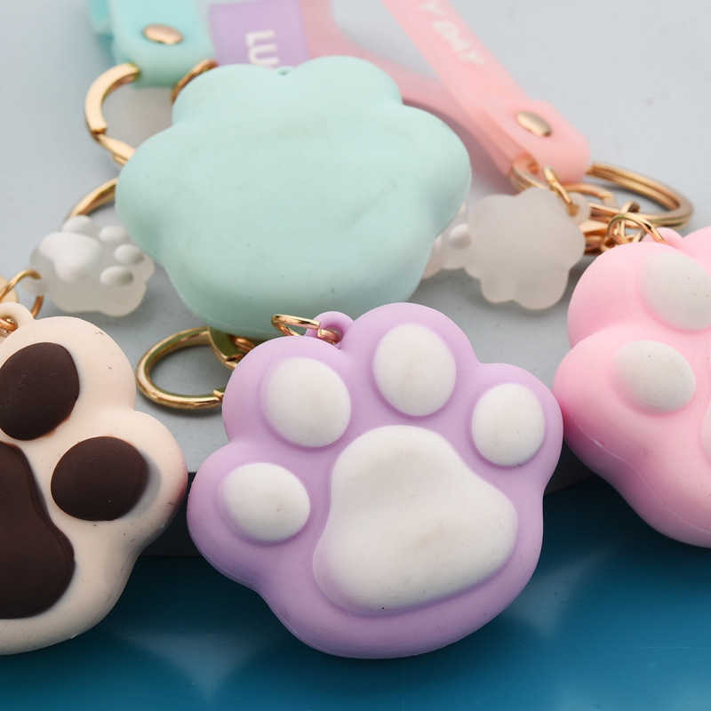 Rings New PVC Soft Rubber Cat Jelly Couple Car Key Bag CusTom Pendant Gift Llaveros Para Mujer Keychain G230525