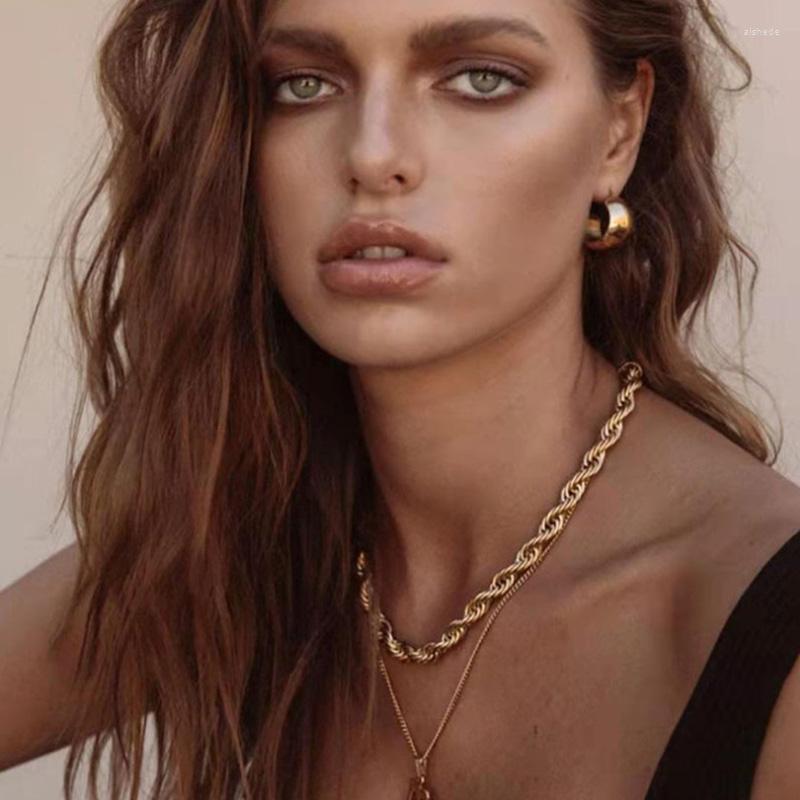 Chains ULJ Hip Hop Twisted 8mm Width Chain Stainless Steel Long Necklace For Men Women Gold/Silver Color Male Jewelry Gift
Chains ULJ Hip Hop Twisted 8mm Width Chain Stainless Steel Long Necklace For Men Women Gold/Silver Color Male Jewelry Gift