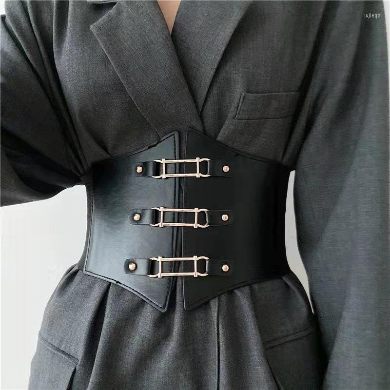 Belts Fashion Women Wide Belt Metal Buckle Elastic Waistband Leather Rivet Ultra For Woman, Black
Belts Fashion Women Wide Belt Metal Buckle Elastic Waistband Leather Rivet Ultra For Woman, Black