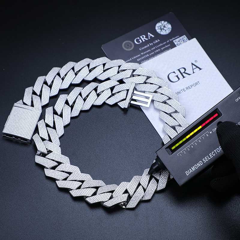 Big Guy Heavy Chain 27mm 925 Sterling Silver Hand Set 5 Rows Vvs Moissanite Diamond Iced Out Cuban Link Necklace for Men
Big Guy Heavy Chain 27mm 925 Sterling Silver Hand Set 5 Rows Vvs Moissanite Diamond Iced Out Cuban Link Necklace for Men