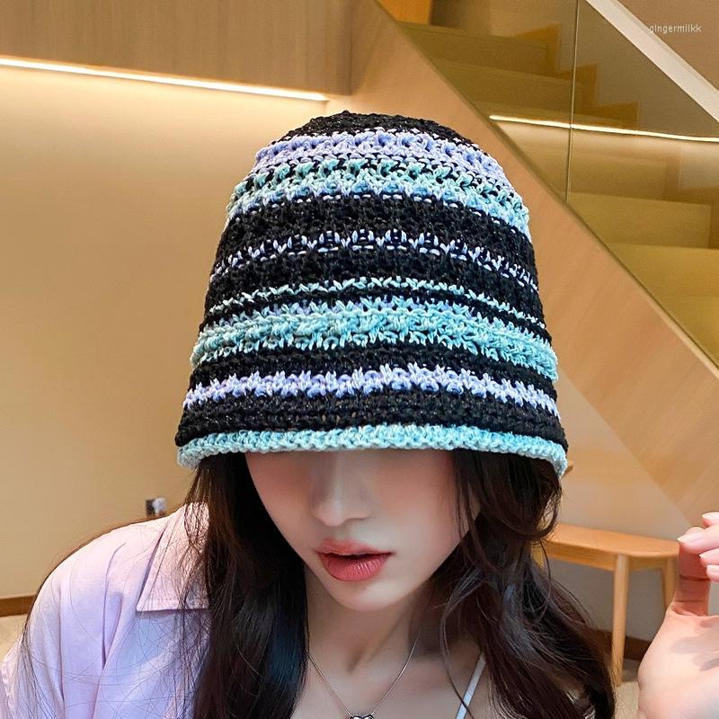 Wide Brim Hats 2023 Japanese Striped Fisherman Hat Women Summer Vacation Foldable Bucket Casual Versatile Straw Sun Cap Gorras Para Mujer
Wide Brim Hats 2023 Japanese Striped Fisherman Hat Women Summer Vacation Foldable Bucket Casual Versatile Straw Sun Cap Gorras Para Mujer
