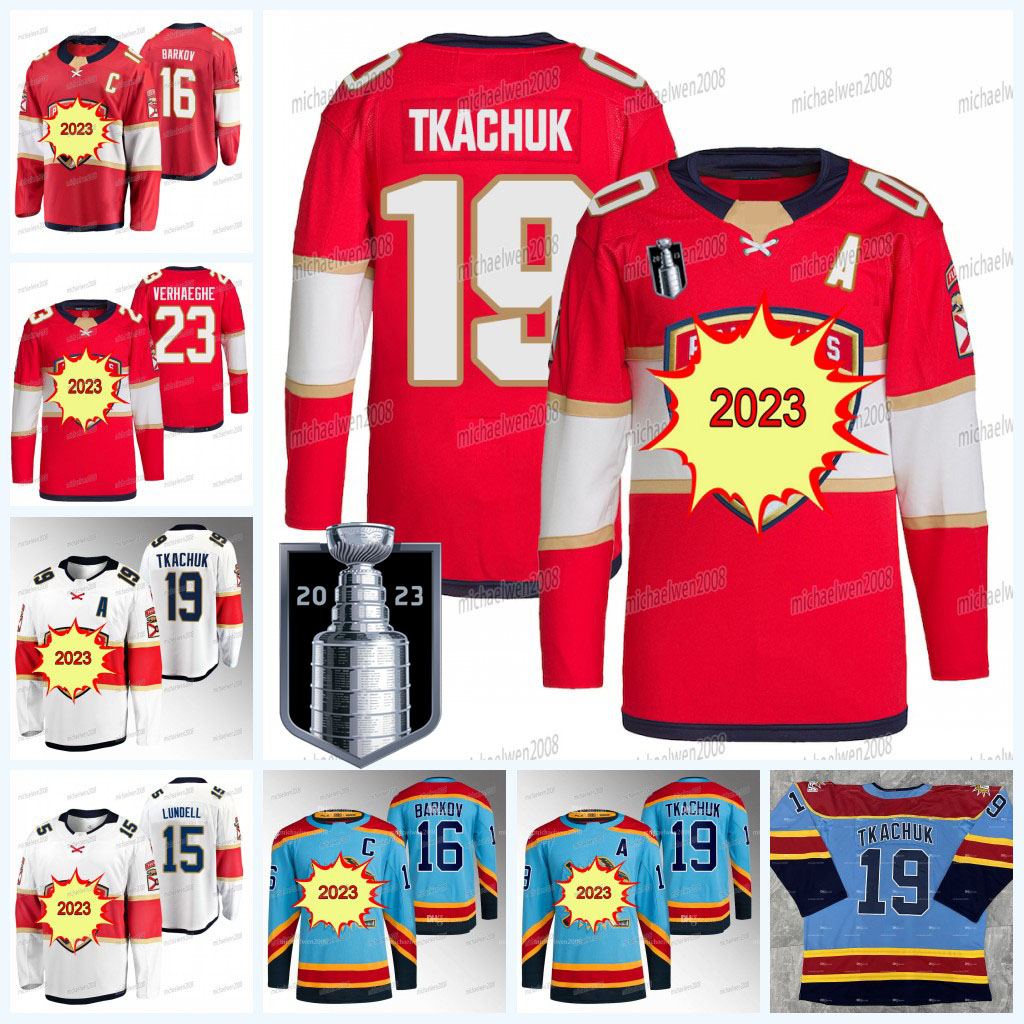 19 Matthew Tkachuk Floridas Stanley Cup Final Jersey Panther Aleksander Barkov Anton Lundell Carter Verhaeghe Aaron Ekblad Ryan Lomberg Patric Hornqvist, Red (with patch)
19 Matthew Tkachuk Floridas Stanley Cup Final Jersey Panther Aleksander Barkov Anton Lundell Carter Verhaeghe Aaron Ekblad Ryan Lomberg Patric Hornqvist, Red (with patch)