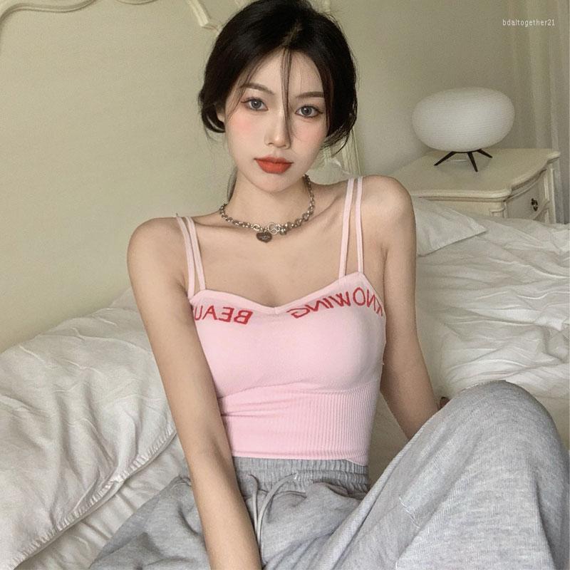 Camisoles & Tanks Pink Cropped Tops Girl's Camisole Bralette Push Up Underwear Summer Comfort Vest Lingerie Women Bras Female Tube Top
Camisoles & Tanks Pink Cropped Tops Girl's Camisole Bralette Push Up Underwear Summer Comfort Vest Lingerie Women Bras Female Tube Top